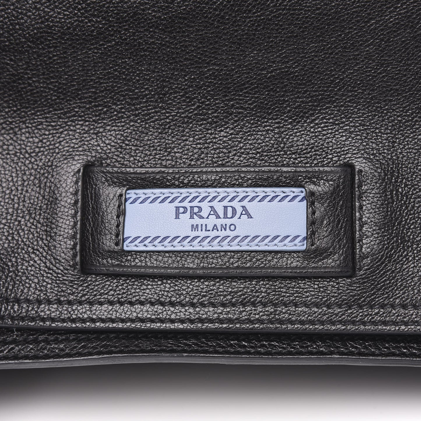 Glace Calf Etiquette Fringe Flap Black Astrale