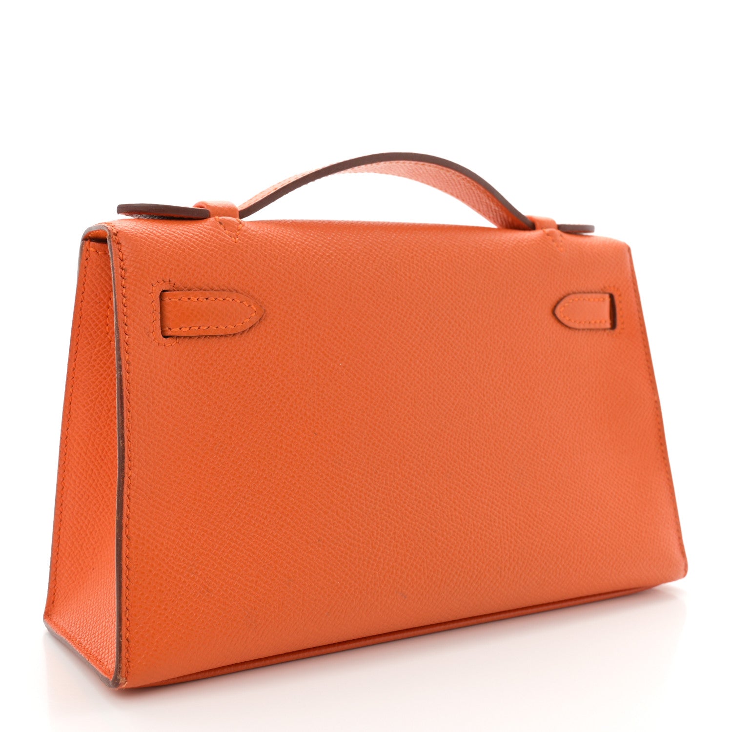 Hermes Epsom Kelly Pochette Clutch Orange 3 of 12