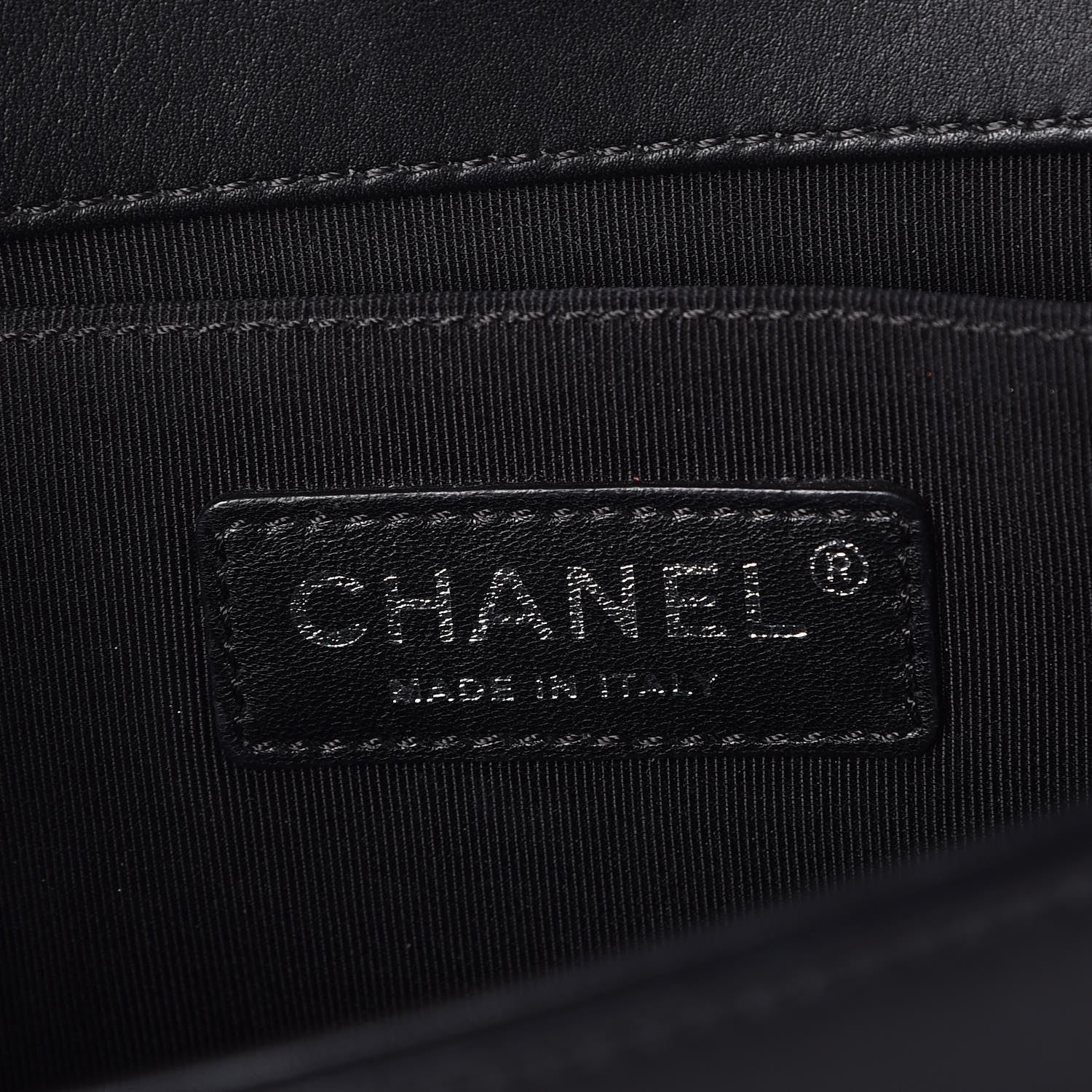 Chanel Calfskin Chevron Quilted Medium Chain Boy Flap Black 6 of 7