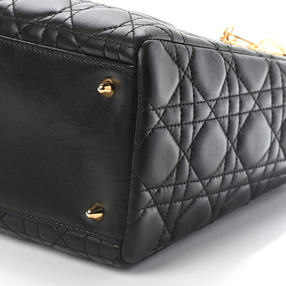 Christian Dior Lambskin Cannage Medium Lady Dior Black 9 of 9