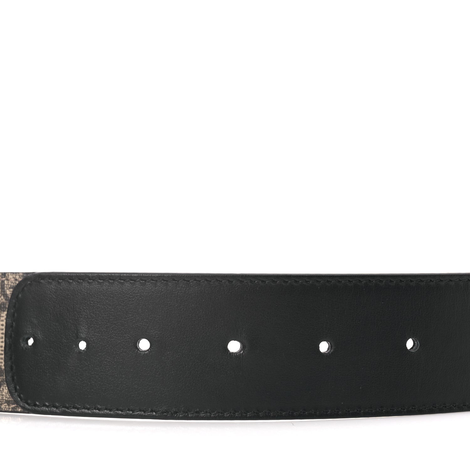 Gucci GG Supreme Monogram Matte Plutone Calfskin Double G 40mm Belt 70 28 Beige Ebony Black 4 of 5