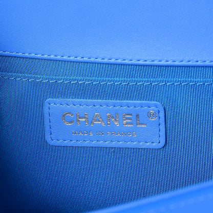 Chanel Patent Calfskin Quilted Medium Boy Flap Blue 6 of 8