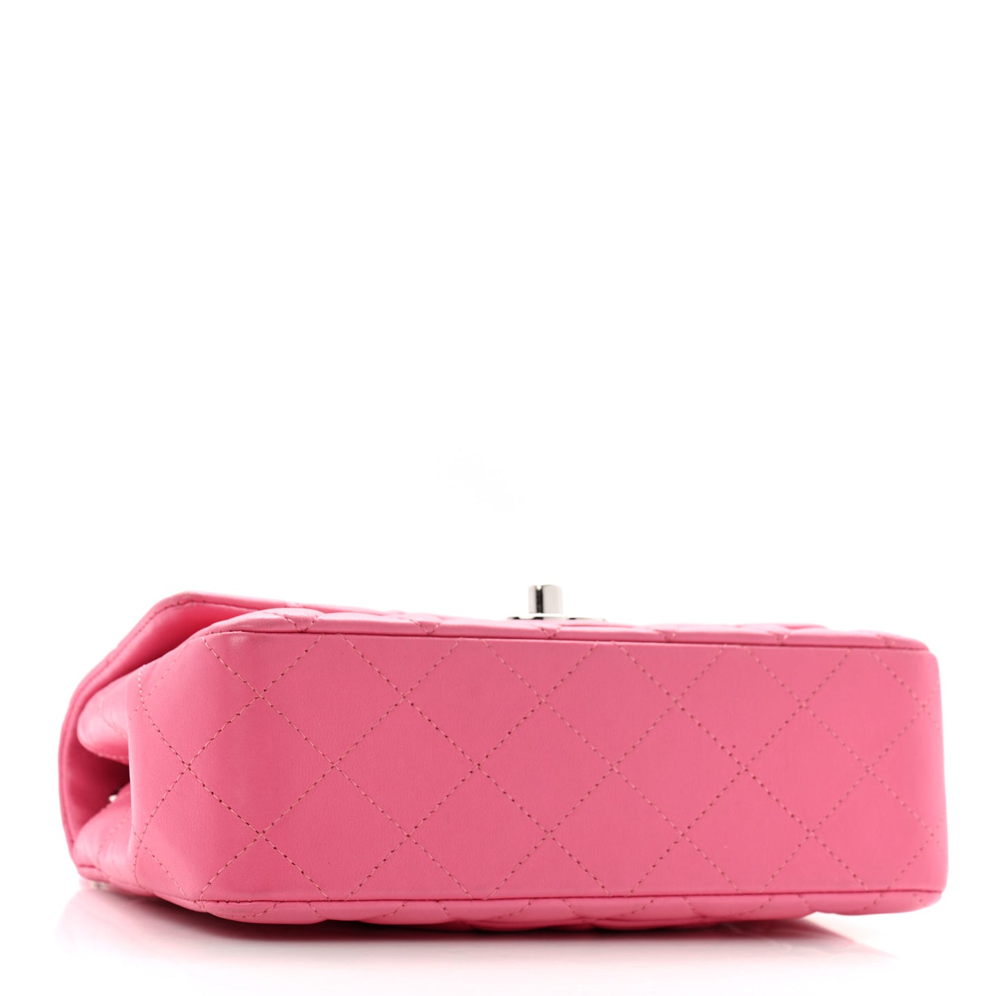 Lambskin Quilted Mini Rectangular Flap Pink