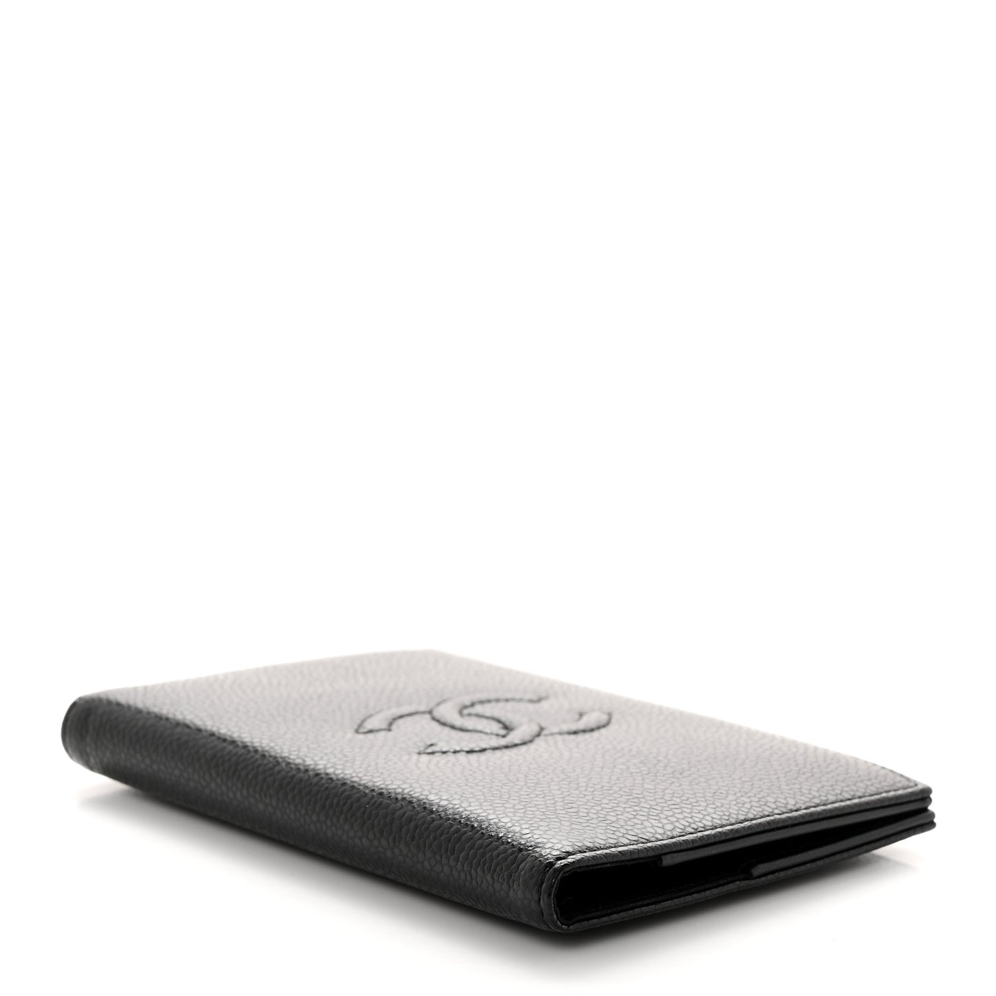 Caviar Timeless Passport Holder Black