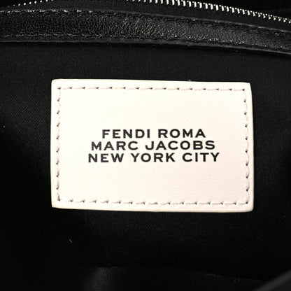 Fendi FENDI X MARC JACOBS Nappa Logo Medium Baguette Black 5 of 8