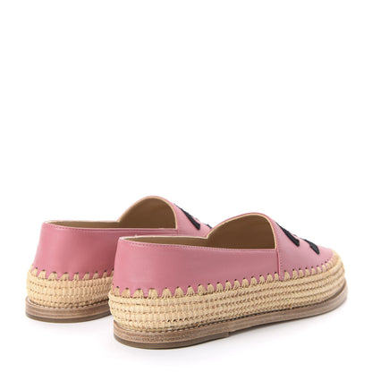 Chanel Lambskin Grosgrain CC Espadrilles 37 Pink 4 of 10