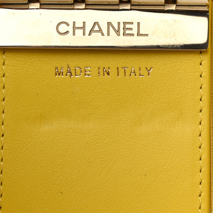 Chanel Caviar Quilted Classic 4 Key Holder Wallet Yellow 7 of 13