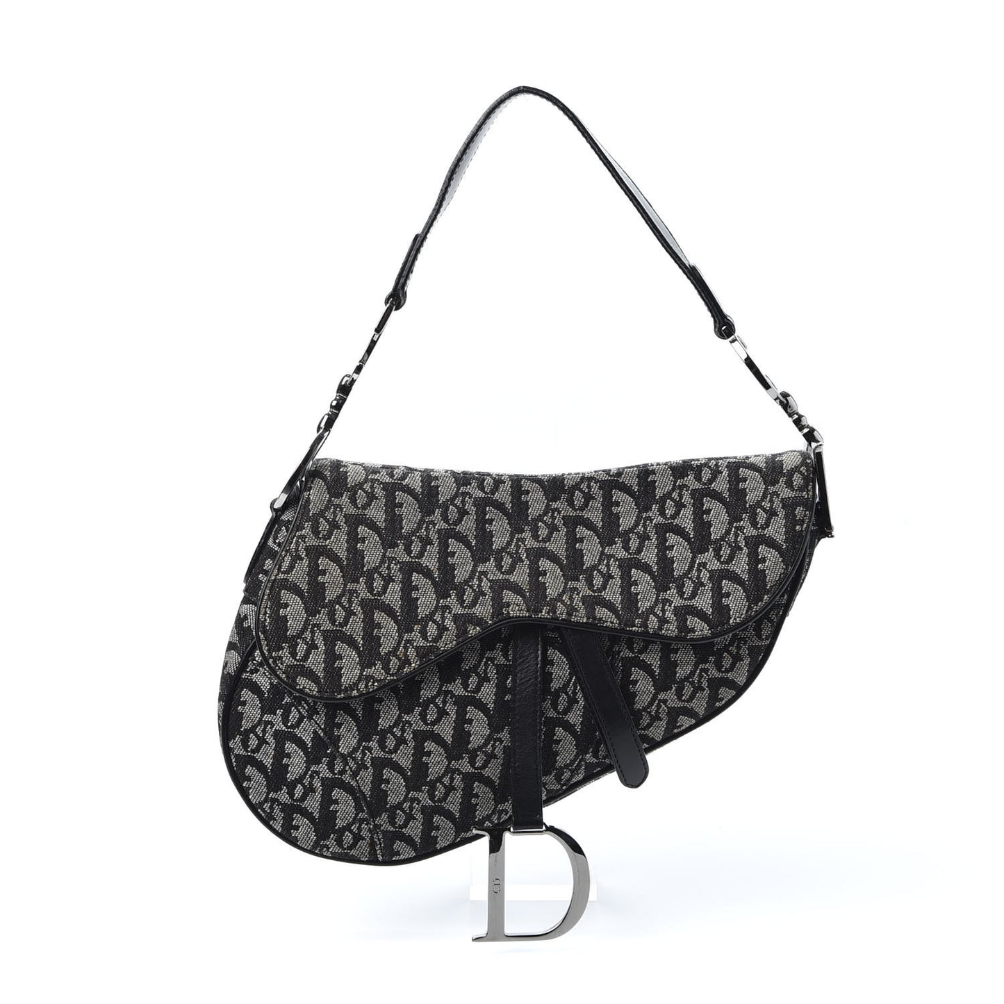 Monogram Saddle Bag Black