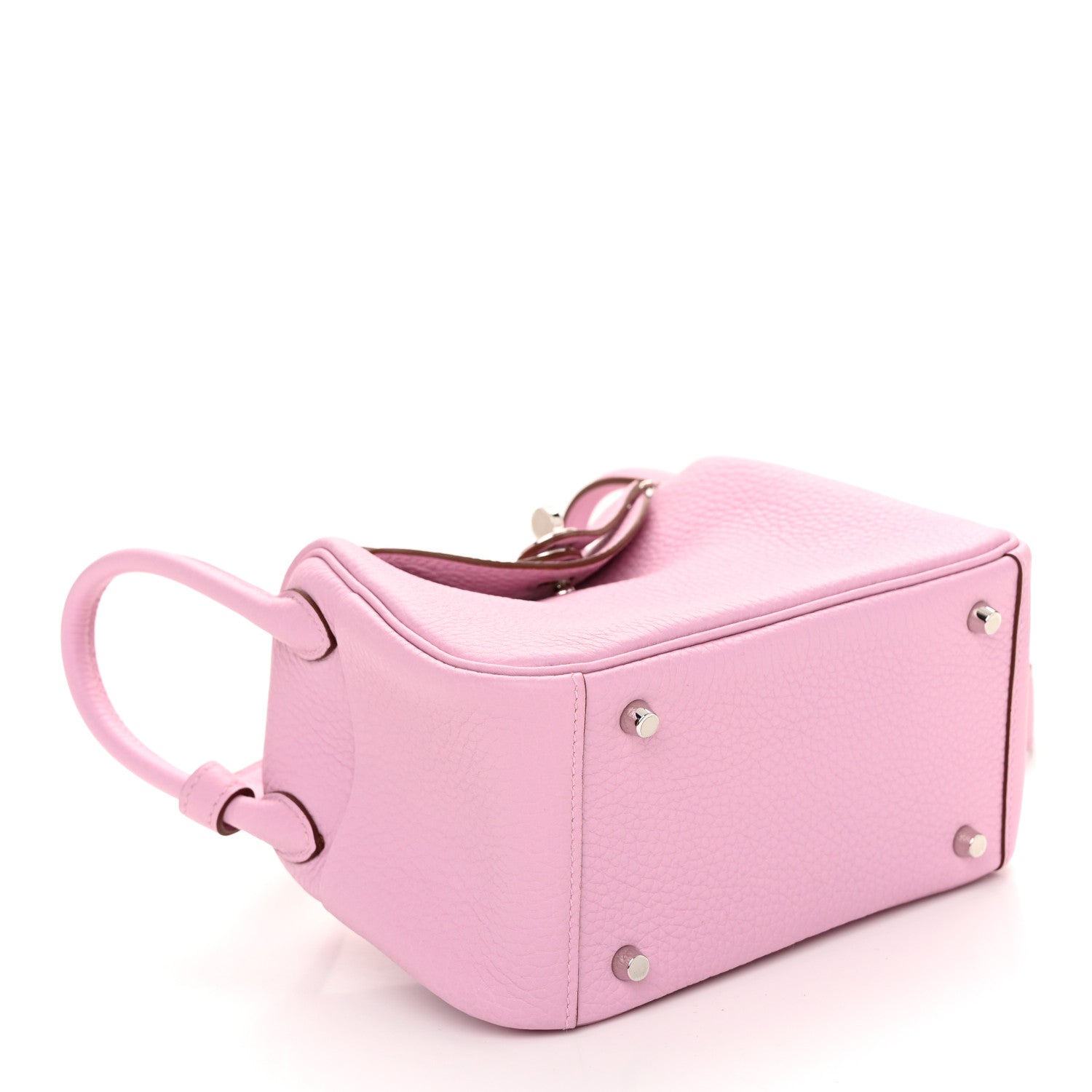 Hermes Taurillon Clemence Mini Lindy 20 Mauve Sylvestre 4 of 10