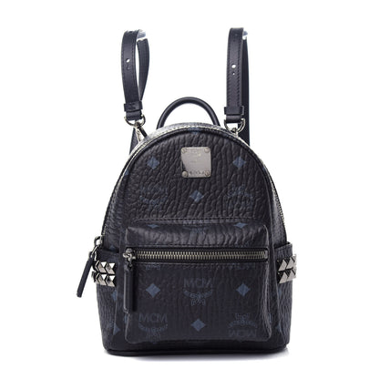 MCM Visetos Side Stud X-Mini Stark Bebe Boo Backpack Black 1 of 10