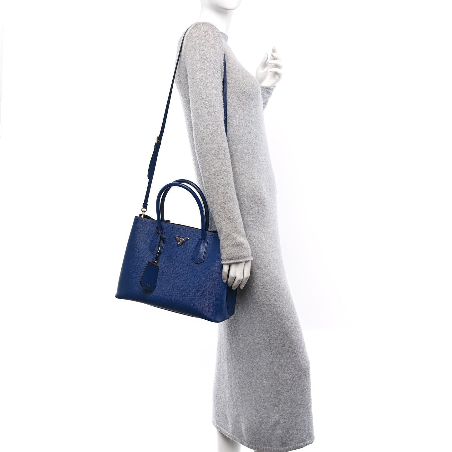 Saffiano Cuir Small Double Bag Inchiostro