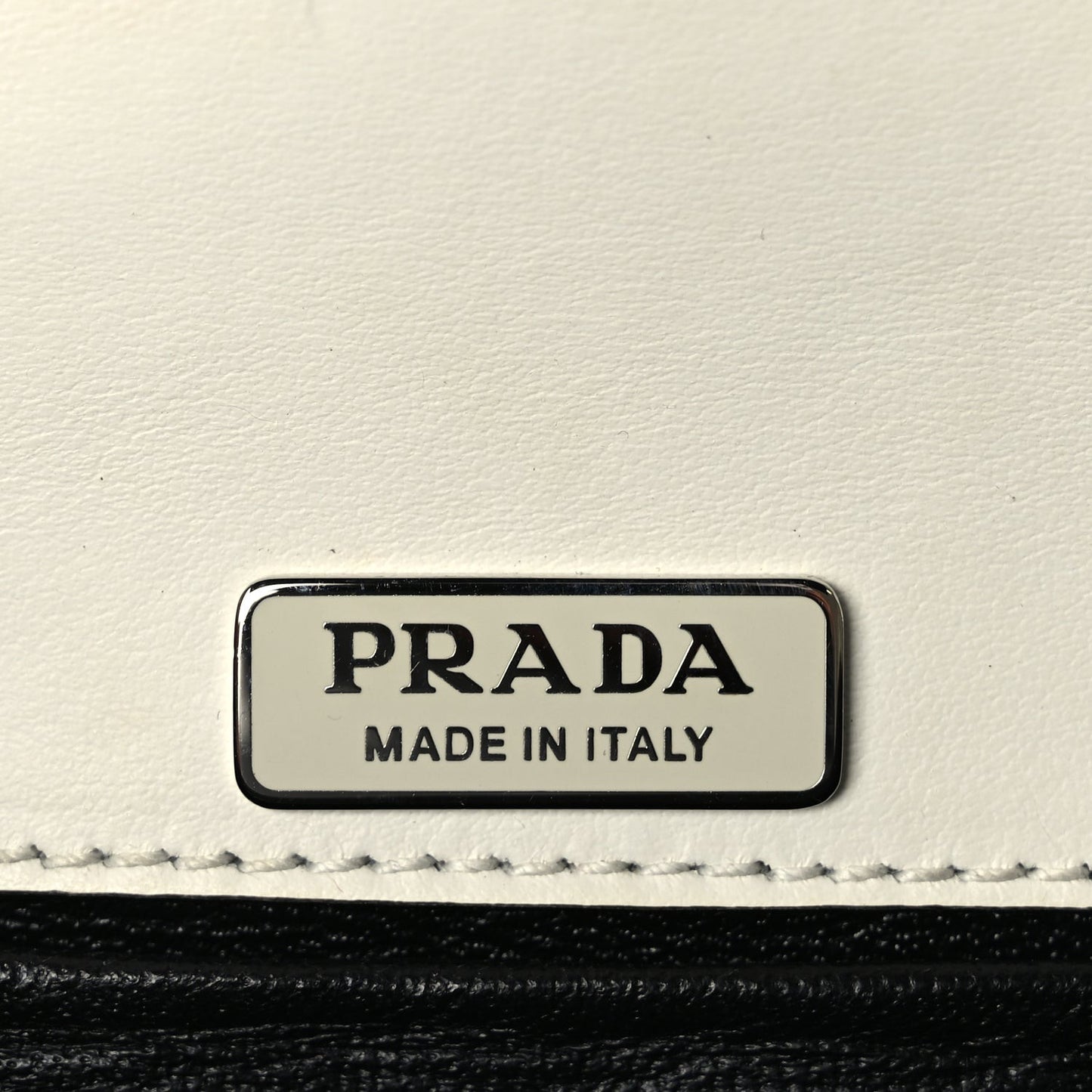 City Calfskin Saffiano Studded Cahier Bag White