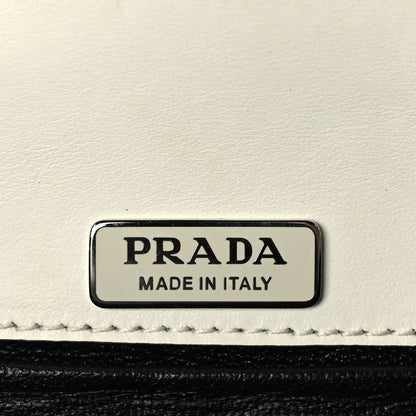 Prada City Calfskin Saffiano Studded Cahier Bag White 5 of 8