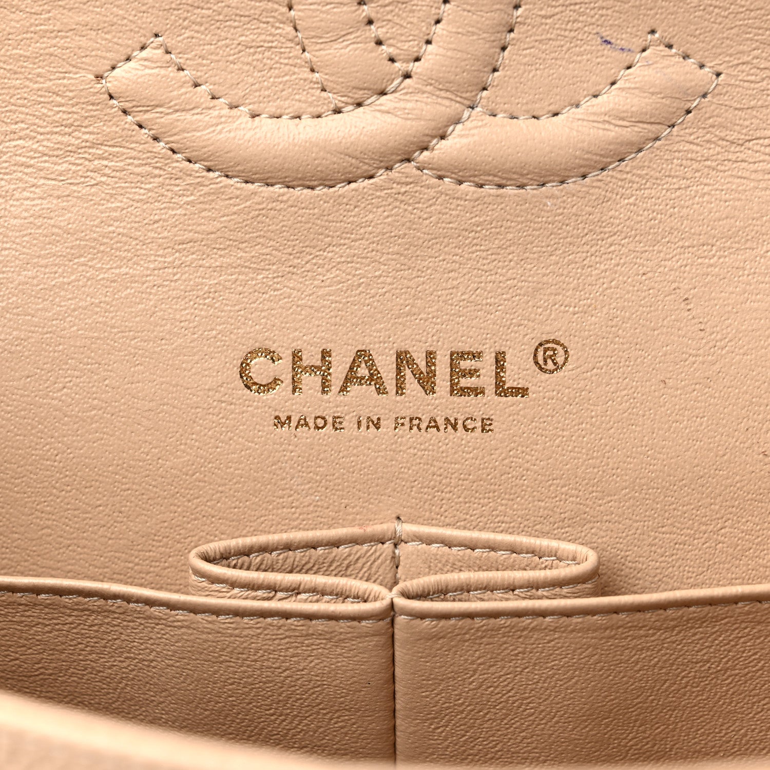 Chanel Caviar Quilted Medium Double Flap Beige 6 of 22