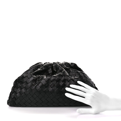 Bottega Veneta Nappa Maxi Intrecciato The Pouch Oversized Clutch Black 2 of 8