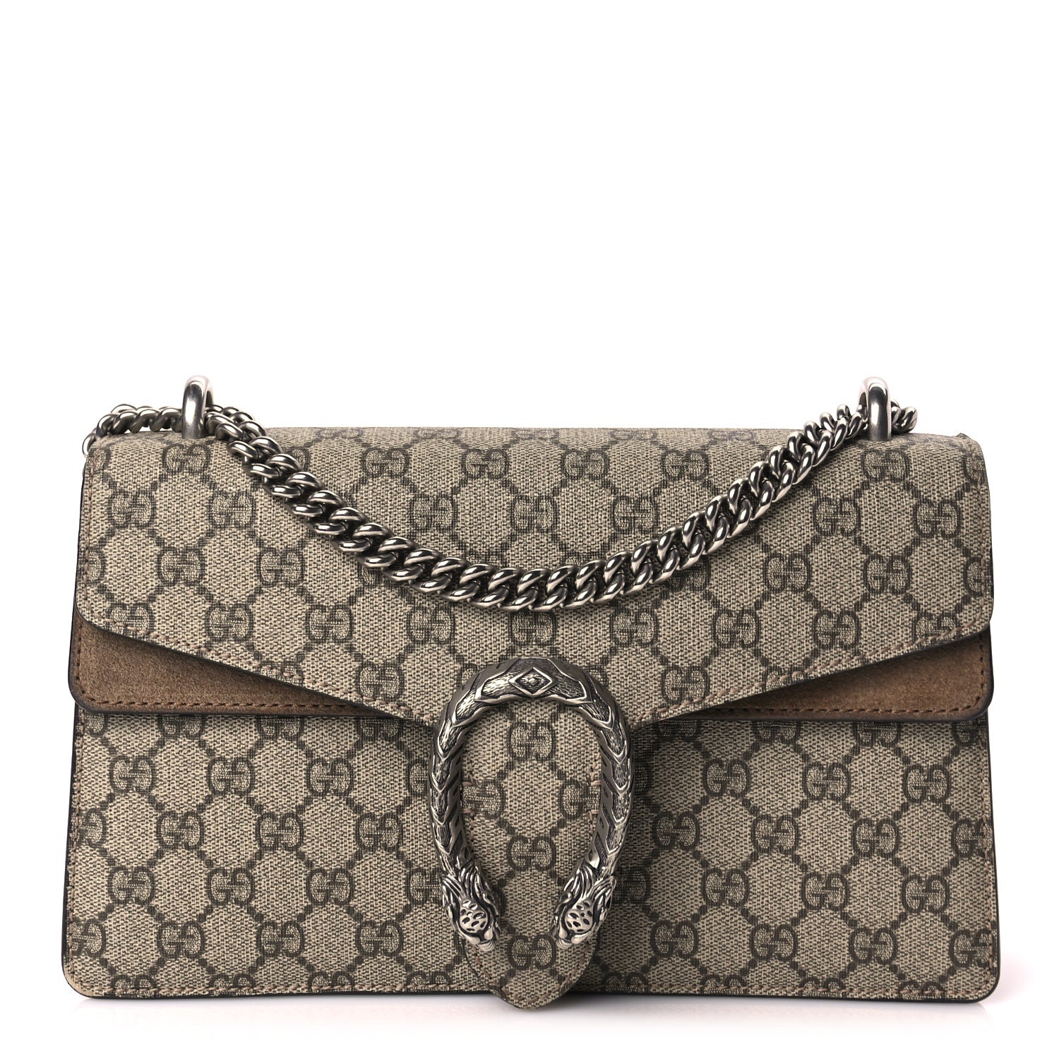 Gucci GG Supreme Monogram Small Dionysus Shoulder Bag Taupe 1 of 9