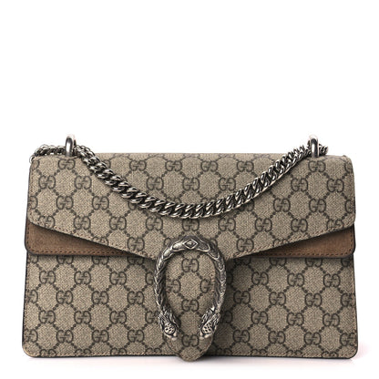 Gucci GG Supreme Monogram Small Dionysus Shoulder Bag Taupe 1 of 9
