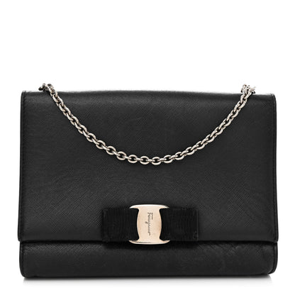 Salvatore Ferragamo Calfskin Vara Bow Mini Bag Black 1 of 14