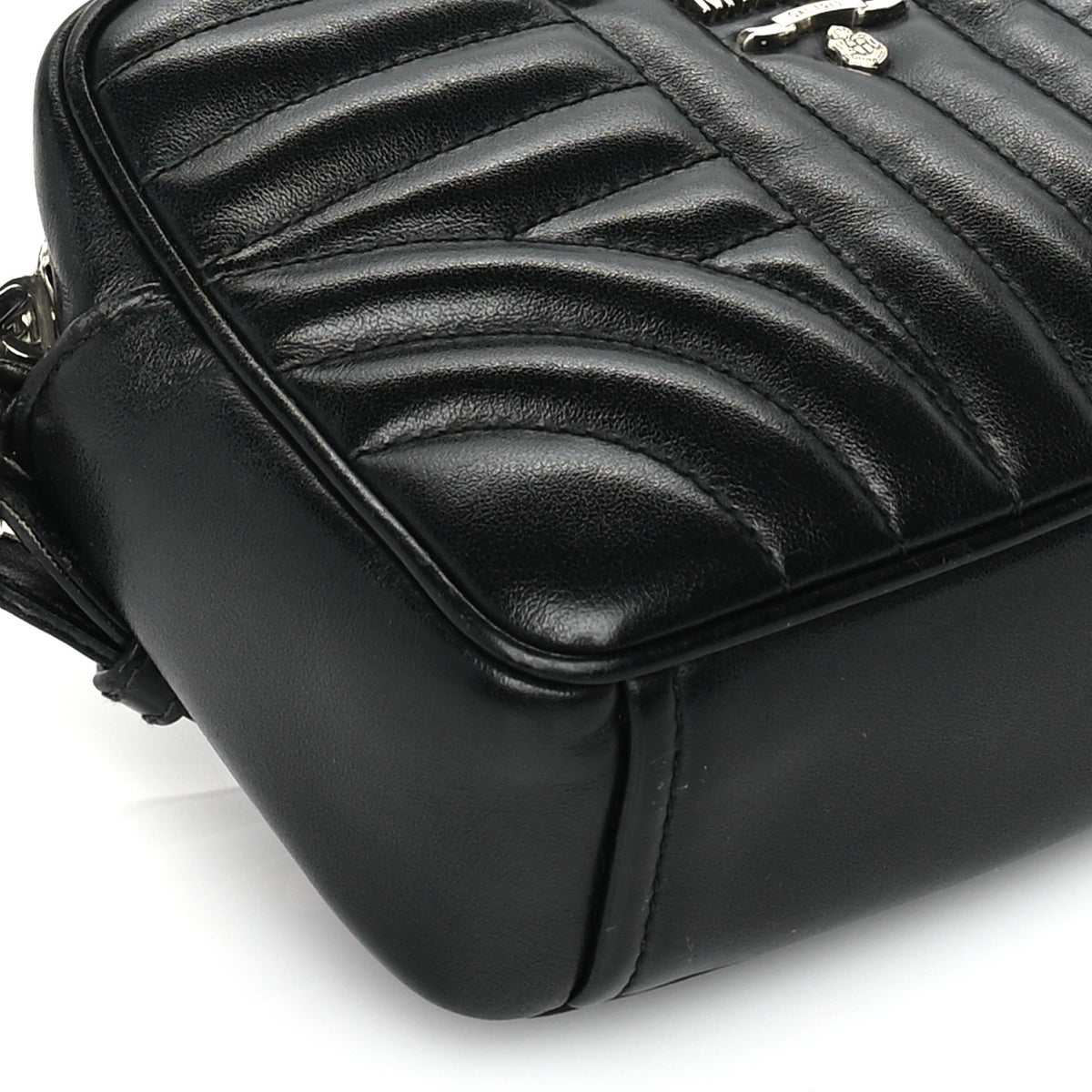 Soft Calfskin Diagramme Camera Bag Black