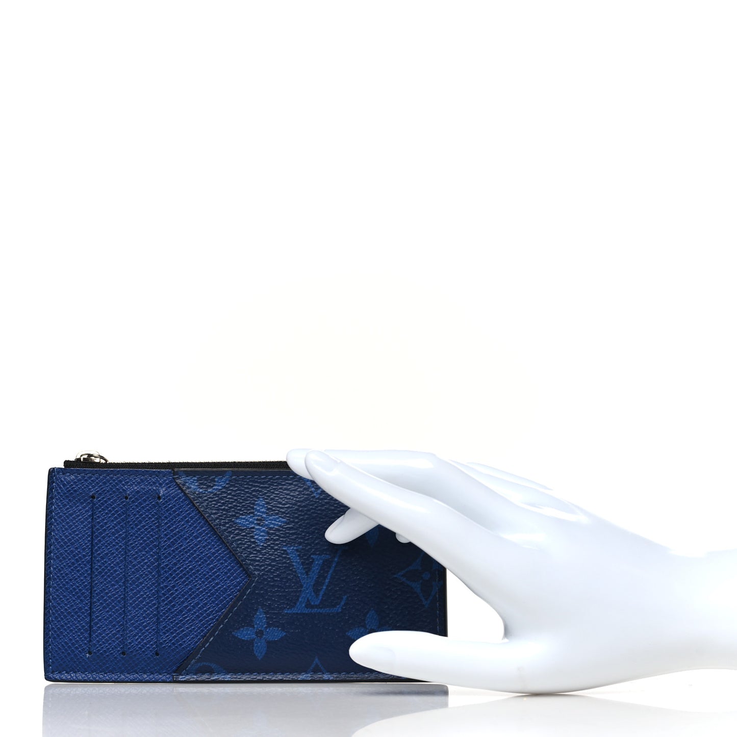 Monogram Taiga Coin Card Holder Cobalt