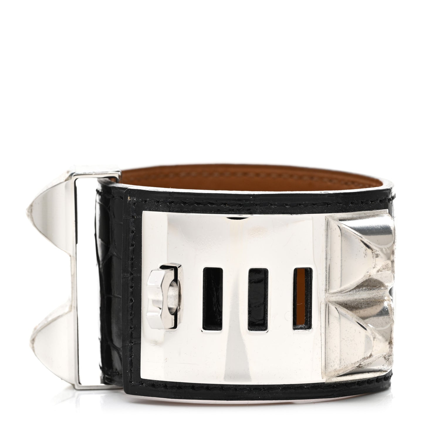 Shiny Alligator Collier de Chien CDC Bracelet T2 Black