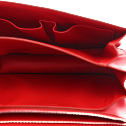 Celine Smooth Calfskin Medium Classic Box Flap Bag Red 5 of 7