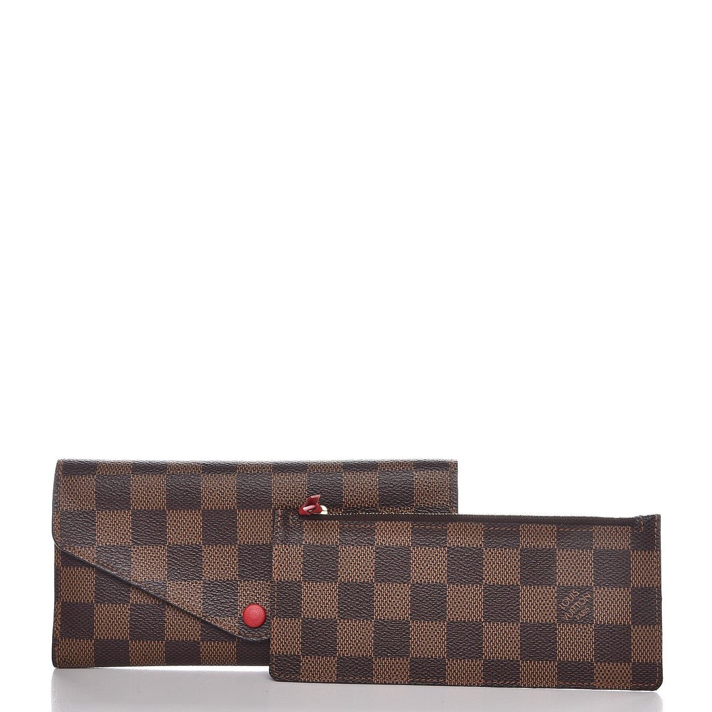 Damier Ebene Josephine Wallet Red