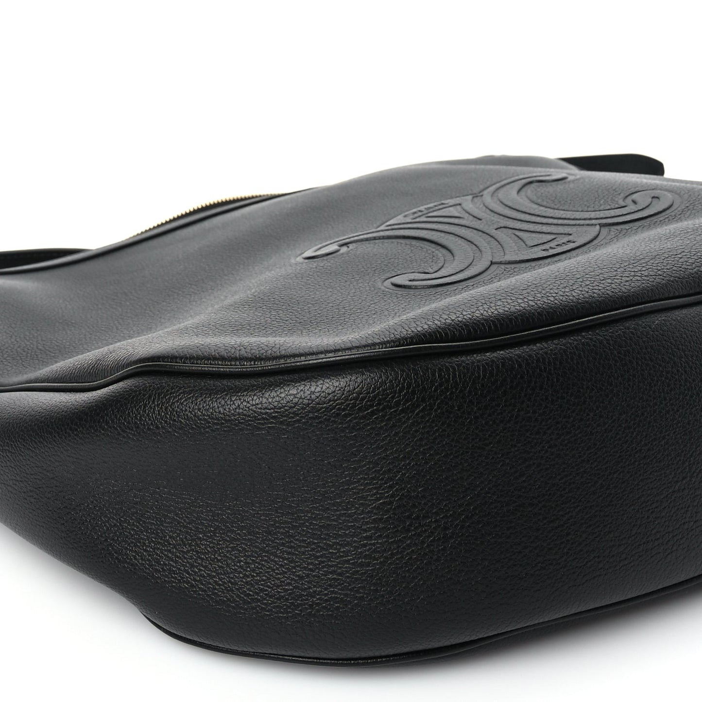 Supple Calfskin Cuir Triomphe Large Heloise Shoulder Bag Black
