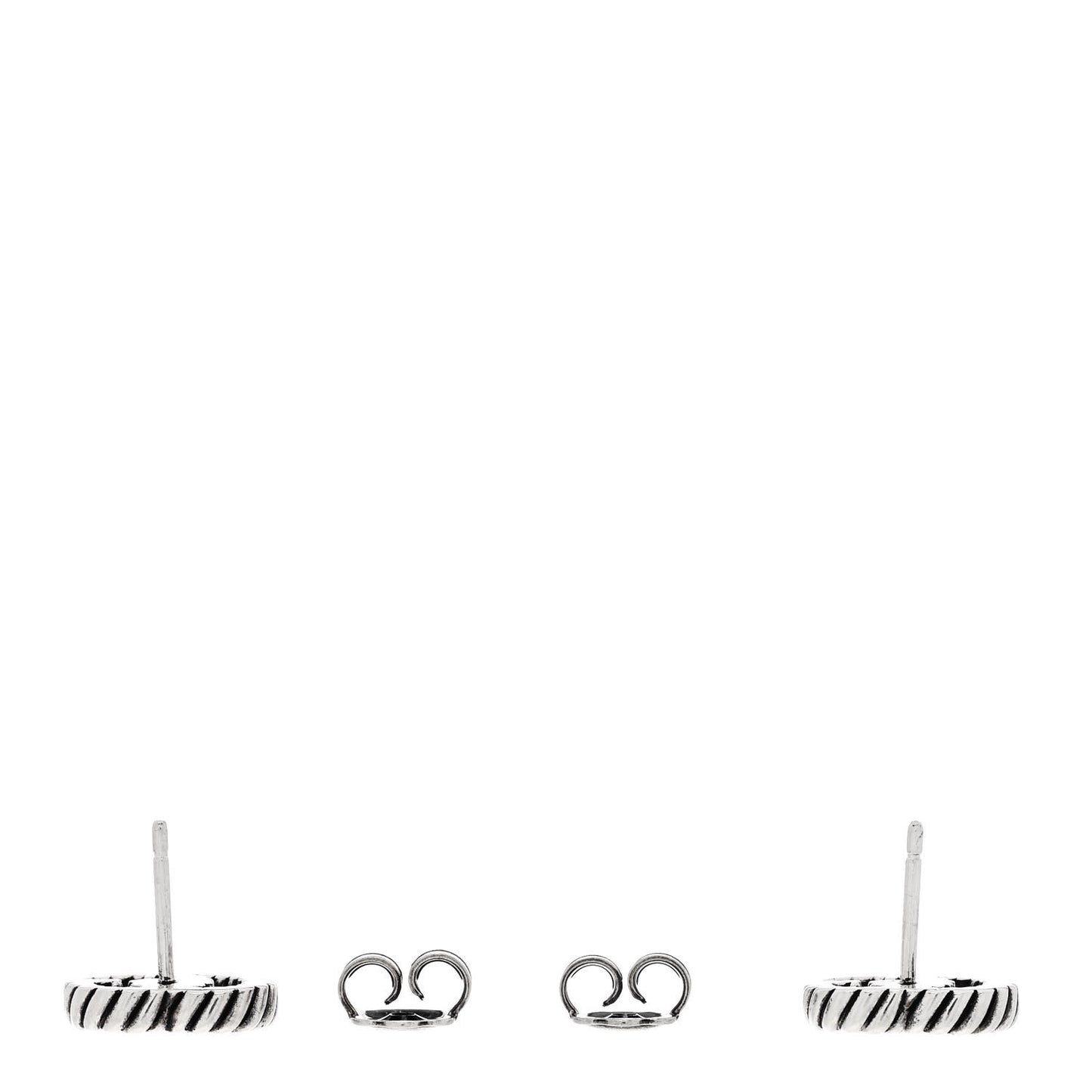 Sterling Silver Torchon Double G Earrings