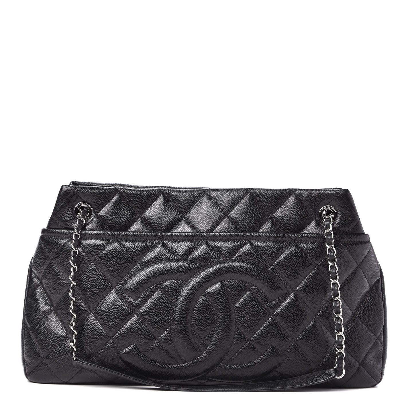 Caviar Quilted Timeless CC Soft Tote Black
