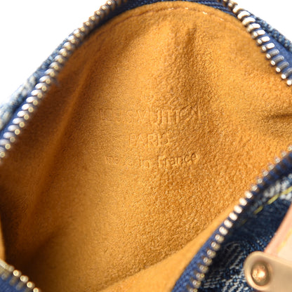 Louis Vuitton Monogram Denim Pochette Speedy PM Key Holder Blue 6 of 8