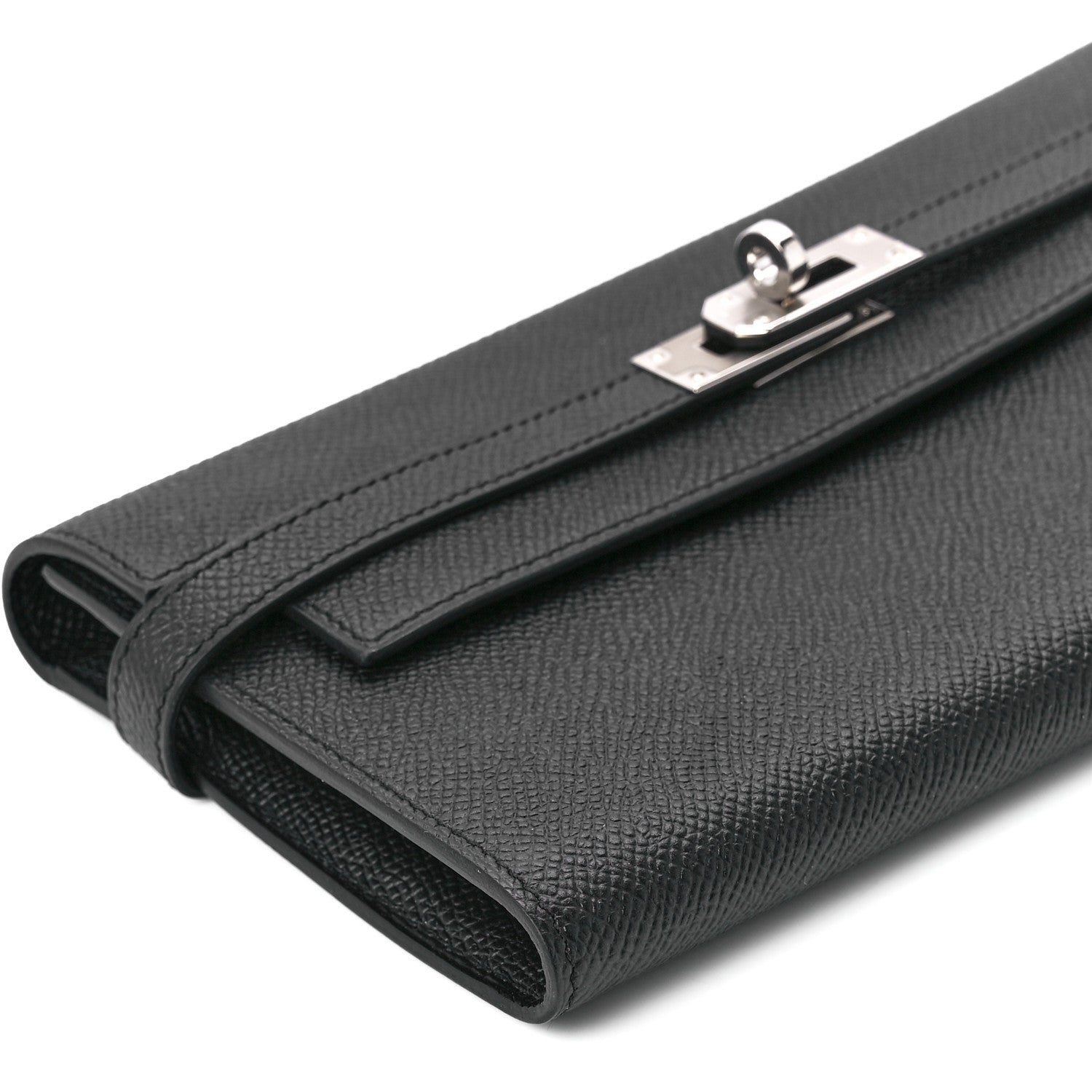 Hermes Epsom Kelly Longue Wallet Black 10 of 11