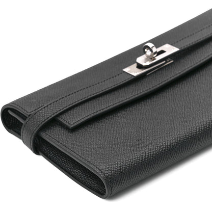 Hermes Epsom Kelly Longue Wallet Black 10 of 11