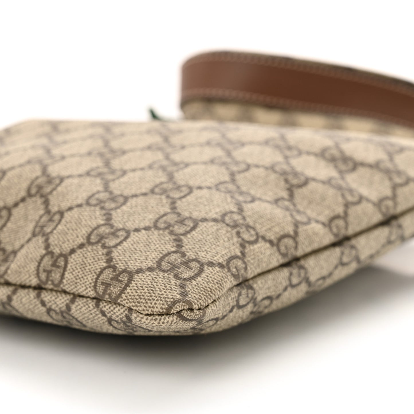 GG Plus Monogram Signature Web Loop Messenger Brown