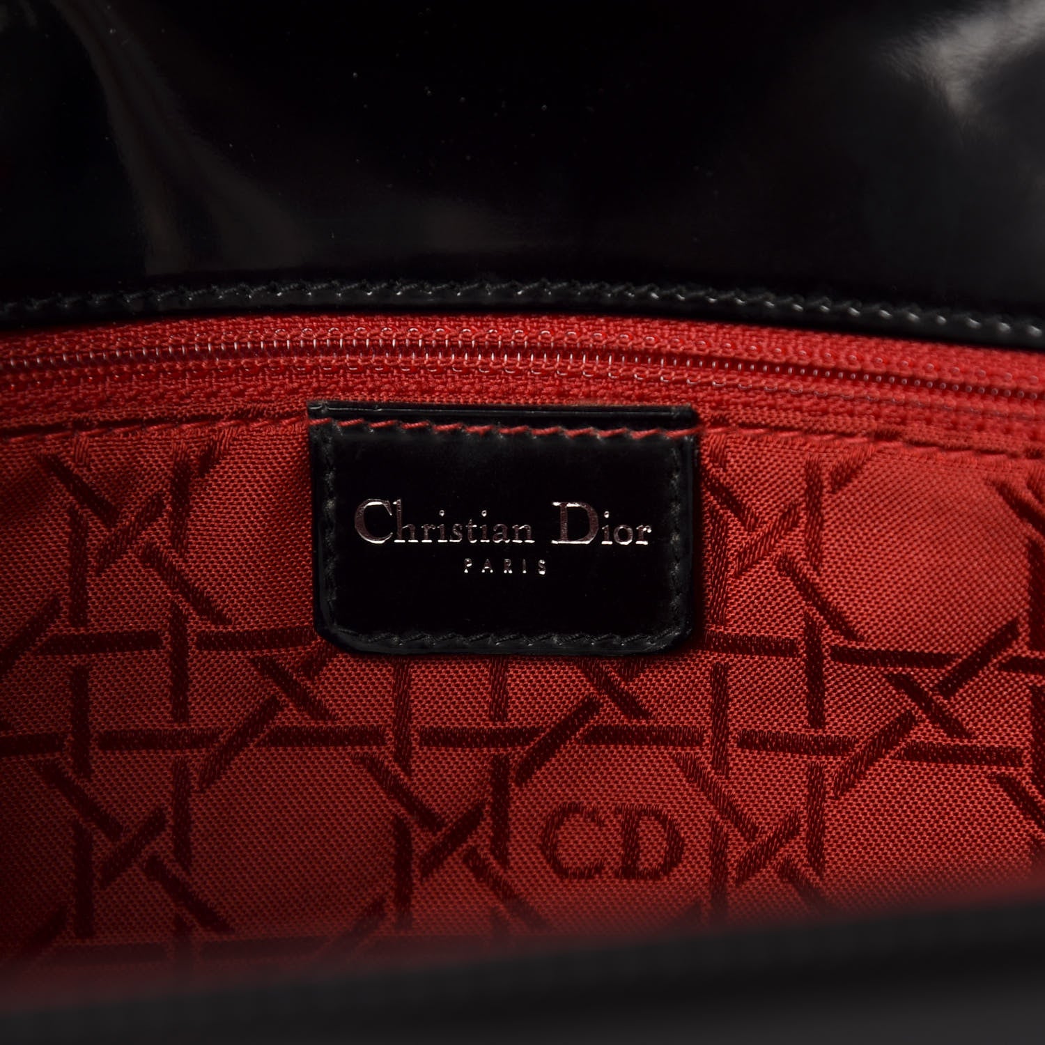 Christian Dior Glazed Calfskin Shoulder Bag Black 8 of 10