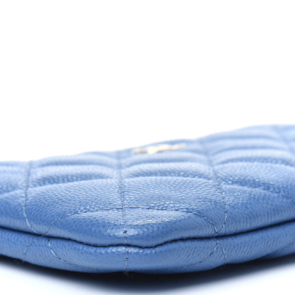 Chanel Caviar Quilted Small Cosmetic Case Blue 8 of 11
