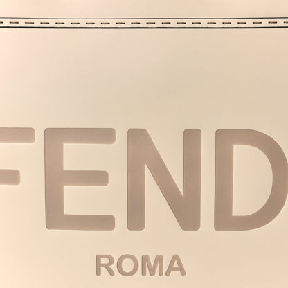Fendi Vitello King Plexiglass Medium  Sunshine Shopper Tote White Ice 6 of 8