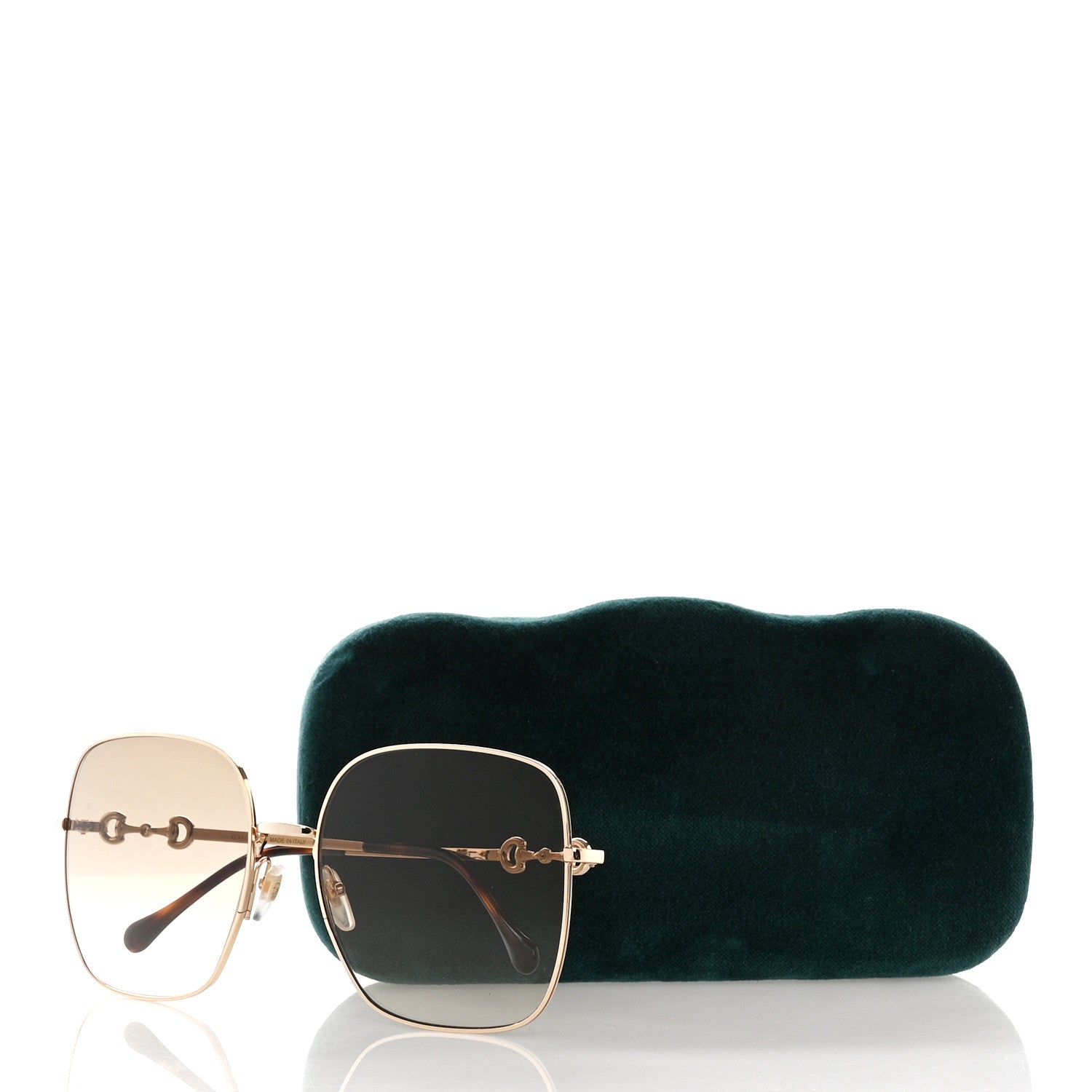 Gucci Metal Horsebit Square Frame Sunglasses GG0879S 7 of 7