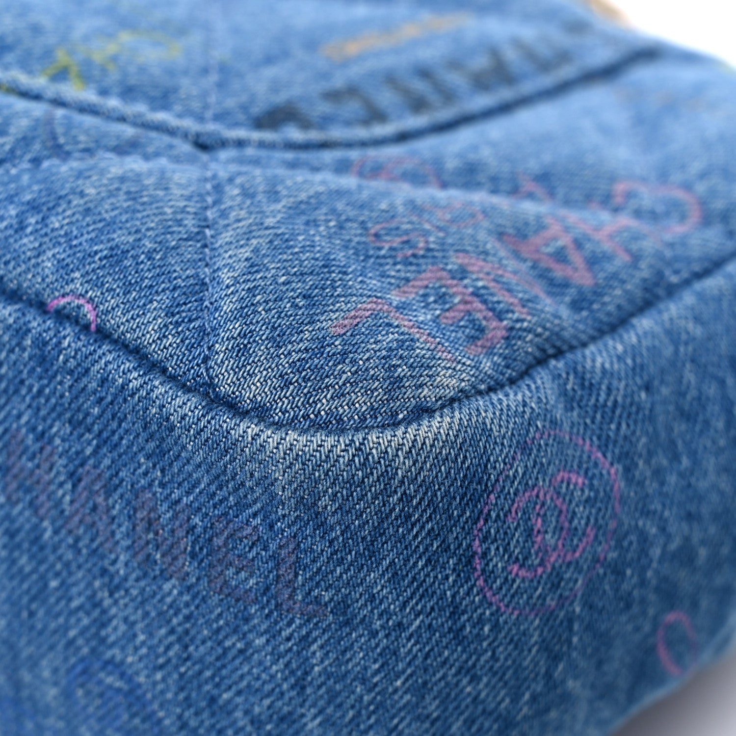 Chanel Denim Quilted Denim Large Mood Flap Blue Multicolor 11 of 13
