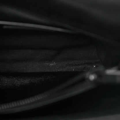 Saint Laurent Sheepskin Matelasse Chevron Monogram Monochrome Medium College Bag Black 4 of 10