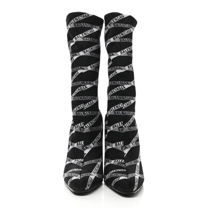 Balenciaga Spandex Losange Monogram 110mm Booties 38.5 Gris Black 2 of 7