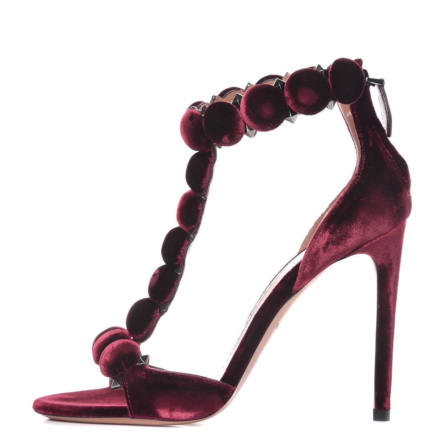 Velours Bombe Sandals 37.5 Pourpre
