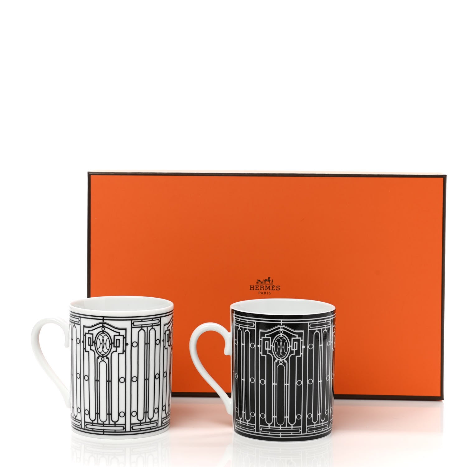 Hermes Porcelain H Deco Mug Set Of 2 9 of 9
