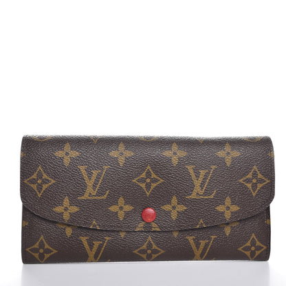 Louis Vuitton Monogram Emilie Wallet Red 1 of 7