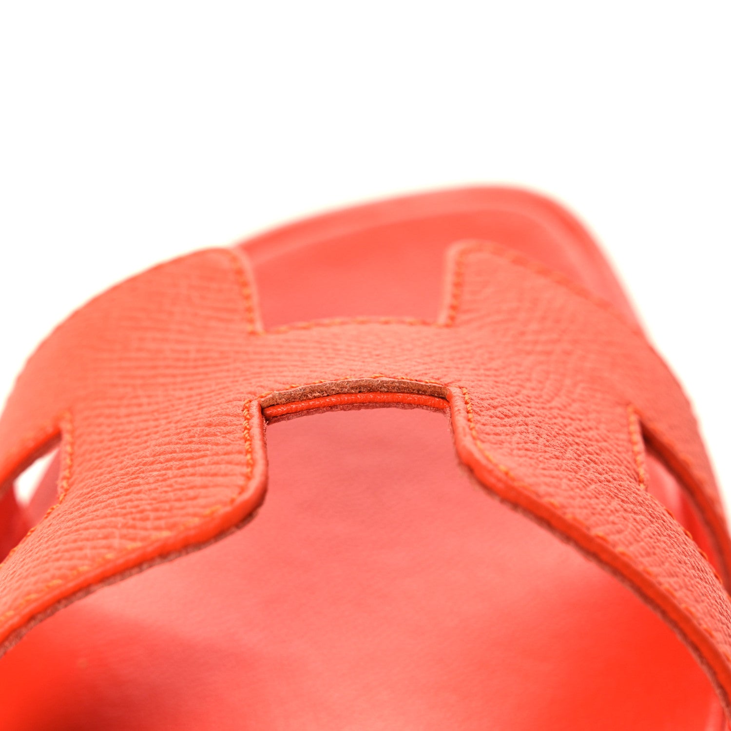 Hermes Epsom Oran Sandals 37.5 Orange Poppy 10 of 11