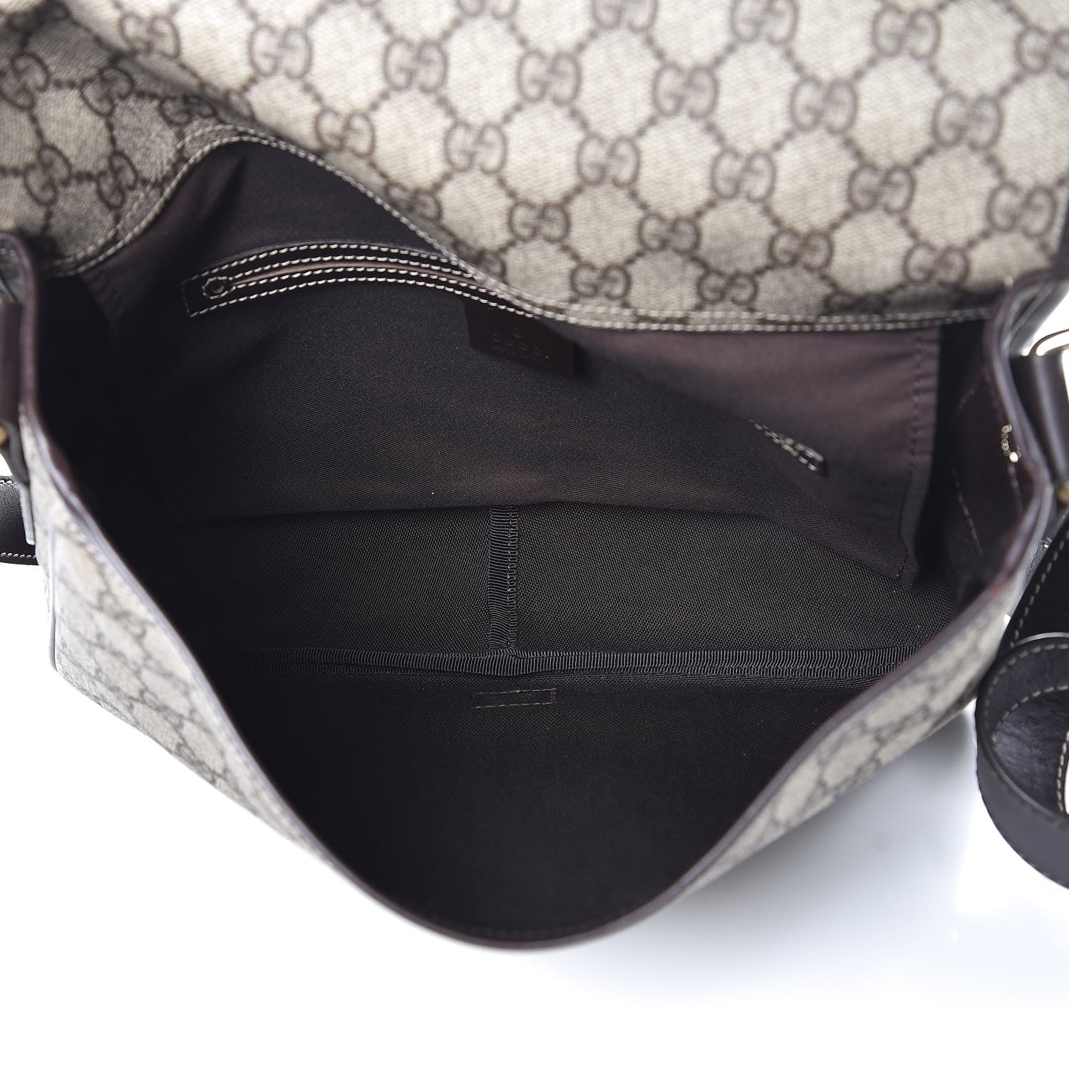 Gucci GG Plus Monogram Web Medium Flap Messenger Beige Dark Brown 5 of 7