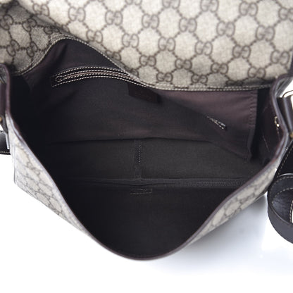 Gucci GG Plus Monogram Web Medium Flap Messenger Beige Dark Brown 5 of 7