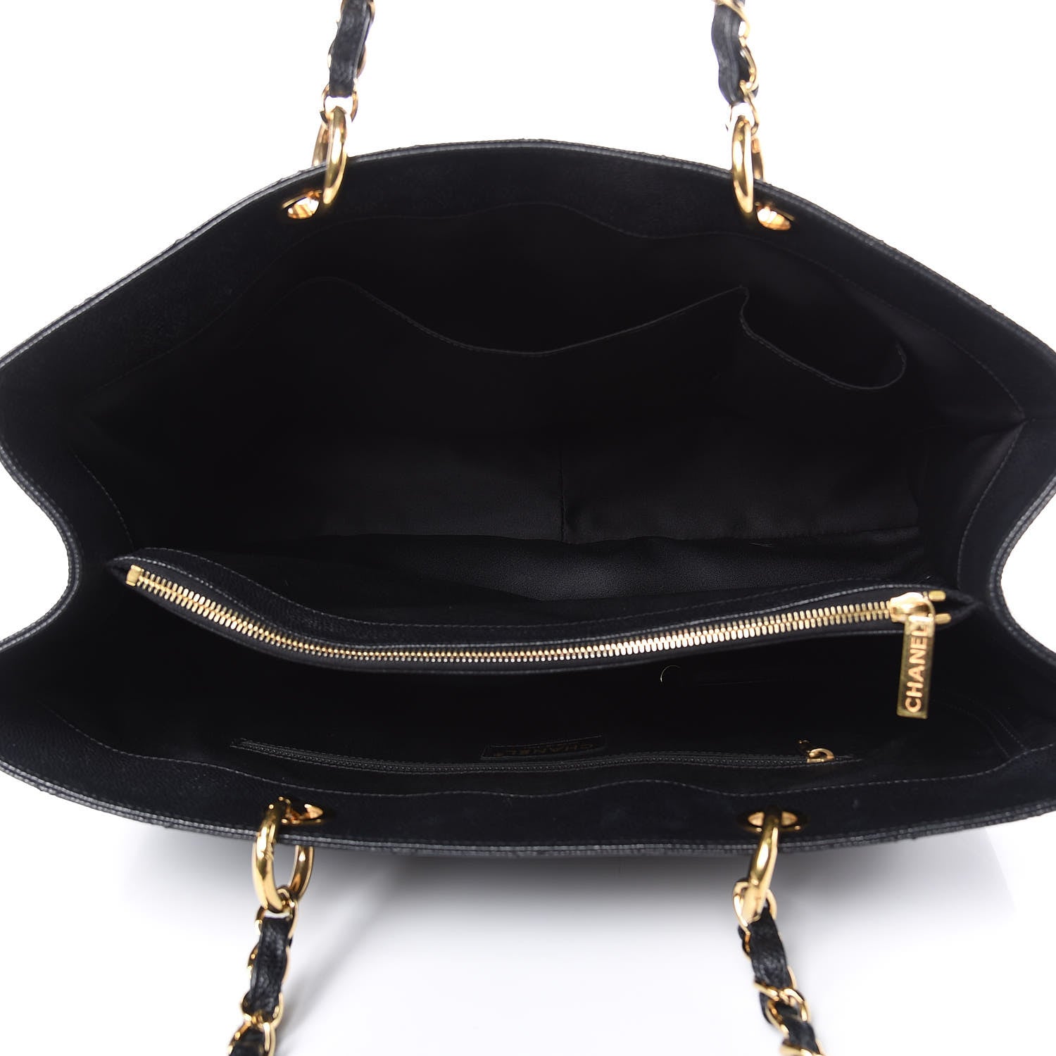 Chanel Caviar Quilted XL Grand Shopping Tote GST Black 5 of 16