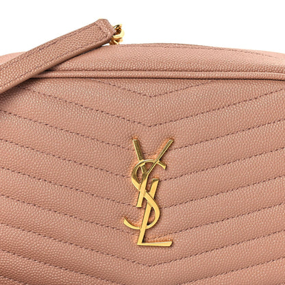 Saint Laurent Grain De Poudre Matelasse Monogram Mini Lou Camera Bag  Vintage Peach 6 of 8