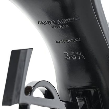Saint Laurent Patent Calfskin Opyum 110 Sandals 36.5 Black 7 of 9